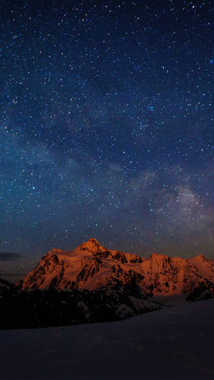 Taking In The Beauty Of A Breathtaking Starry Night Sky Wallpaper