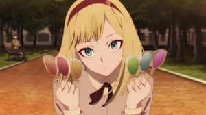 Takt Op Destiny Cosette Schneider With Lollipops Wallpaper