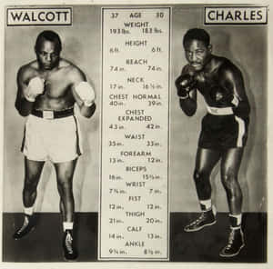 Tale Of The Tape Between Charles & Jersey Joe Walcott Wallpaper