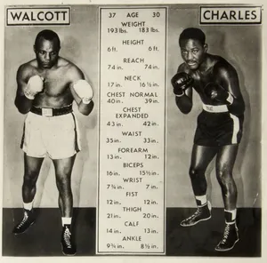 Tale Of The Tape Between Charles & Jersey Joe Walcott Wallpaper