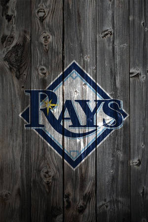 Tampa Bay Rays Emblem On Wood Wallpaper