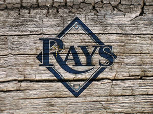Tampa Bay Rays Logo In Old Wood Wallpaper