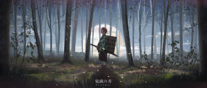 Tanjiro Aesthetic Forest Photo Wallpaper