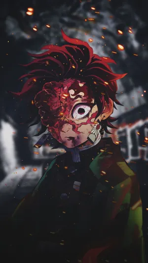 Tanjiro Bloody Demon Slayer Pfp Wallpaper