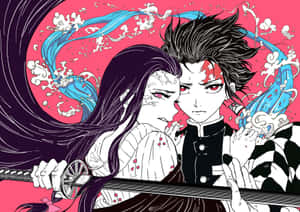 Tanjirou And Nezuko, The Dynamic Duo Of The Mugen Train Wallpaper