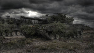 Tank With Ghillie Cover Wallpaper