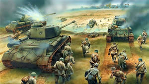 Tanks And Soldiers Wallpaper