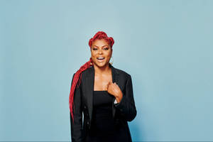 Taraji P. Henson Braided Red Hair Wallpaper