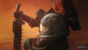 Tarkus Leading The Charge In Warhammer 40000: Dawn Of War Wallpaper