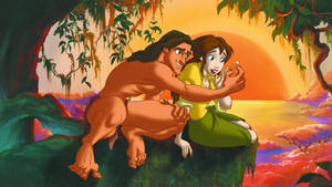 Tarzan Trying To Impress Jane Porter Wallpaper