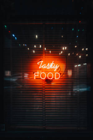Tasty Food Neon Phone Wallpaper