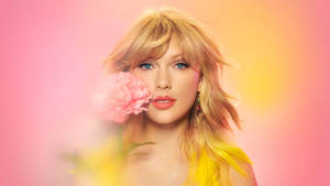 Taylor Swift Exudes Confidence In Radiant Pink Wallpaper