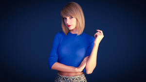 Taylor Swift In Blue Wallpaper