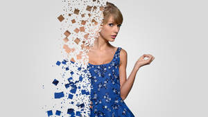 Taylor Swift Looking Glamorous Through An Electric Disintegration Effect Wallpaper