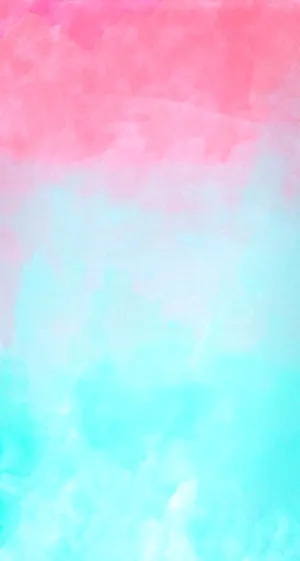 Teal And Pink Watercolor Wallpaper