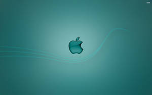 Teal Apple Logo Wallpaper