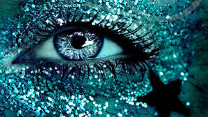 Teal Face And Star Wallpaper