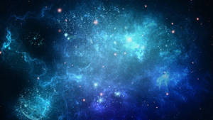 Teal Galaxy Background Wallpaper