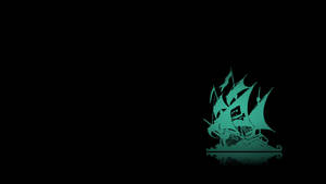 Teal Pirate Ship Wallpaper