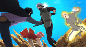 Team 7 Reunites - Naruto, Sakura, Sai, And Yamato Wallpaper