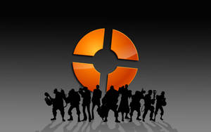 Team Fortress 2 Logo And Silhouettes Wallpaper