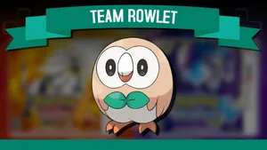 Team Rowlet Green Ribbon Wallpaper