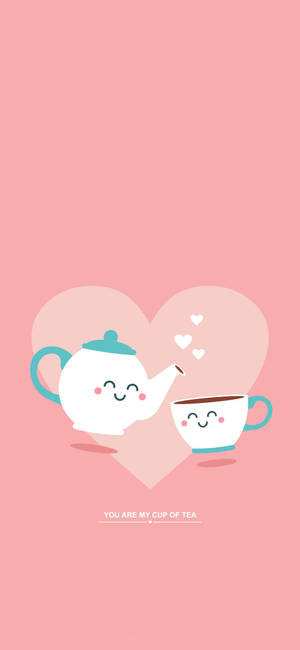 Teapot And Teacup Girly Iphone Wallpaper
