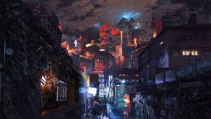 Techno City Slums Wallpaper