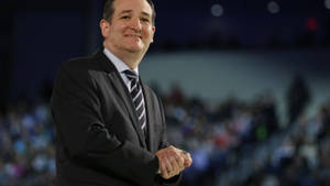 Ted Cruz Smiling At The Crowd Wallpaper