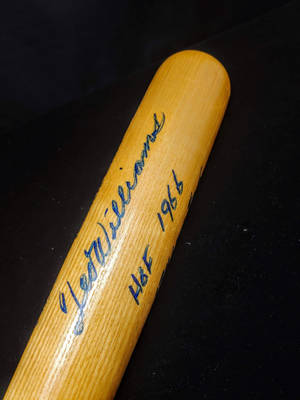 Ted Williams Signed Slugger Bat Wallpaper