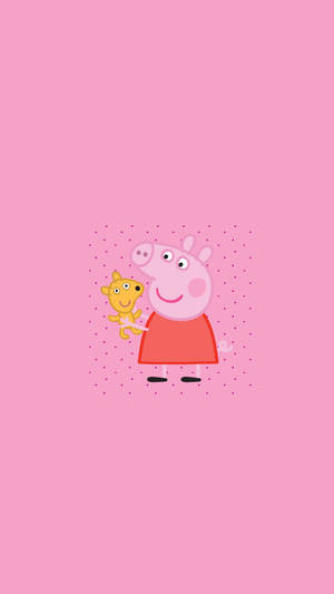 Teddy And Peppa Pig Iphone Wallpaper
