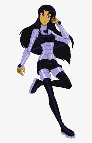 Teen Blackfire In White Wallpaper