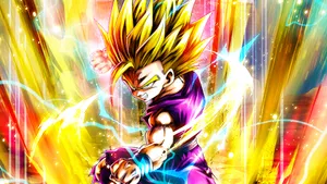Teen Gohan Colorful Abstract Wallpaper