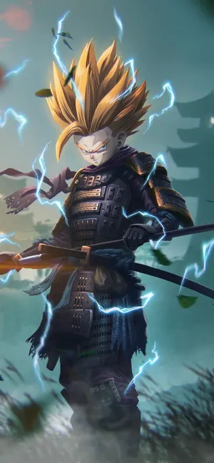 Teen Gohan Metallic Warrior Outfit Wallpaper