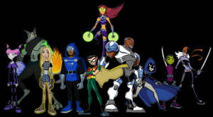 Teen Titans All Characters Joined Wallpaper
