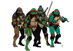 Teenage Mutant Ninja Turtles White Background Wallpaper