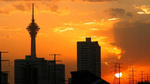 Tehran Sunset Sky Wallpaper