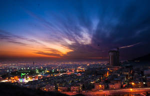 Tehran Violet Sky Wallpaper