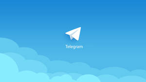 Telegram Clouds With Word Wallpaper