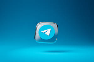 Telegram Floating App Icon Wallpaper