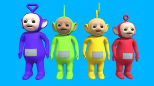 Teletubbies Cute 3d Render Wallpaper