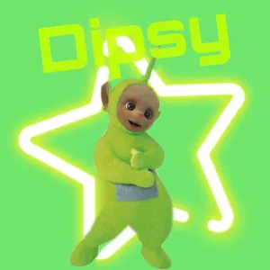 Teletubbies Dipsy Cute Neon Wallpaper
