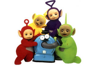 Teletubbies Holding A Vacuum Wallpaper