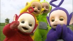 Teletubbies Waving At The Camera Wallpaper