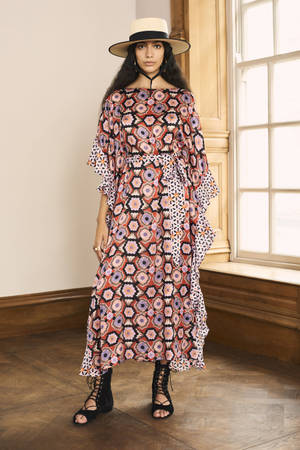 Temperley London Patterned Dress Hat Wallpaper