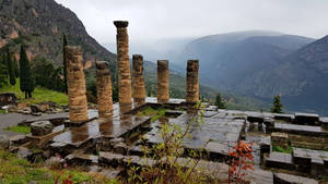 Temple Of Apollo Delphi Wallpaper