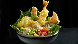 Tempura Vegetable Salad Wallpaper