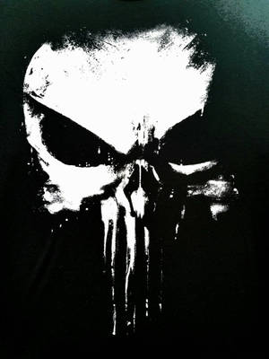 Tengkorak Punisher Skull Black White Wallpaper