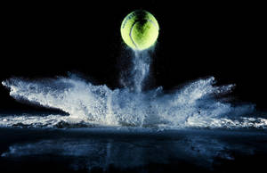Tennis Ball Splash Wallpaper