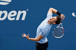 Tennis Player Powerful Serve Motion Wallpaper